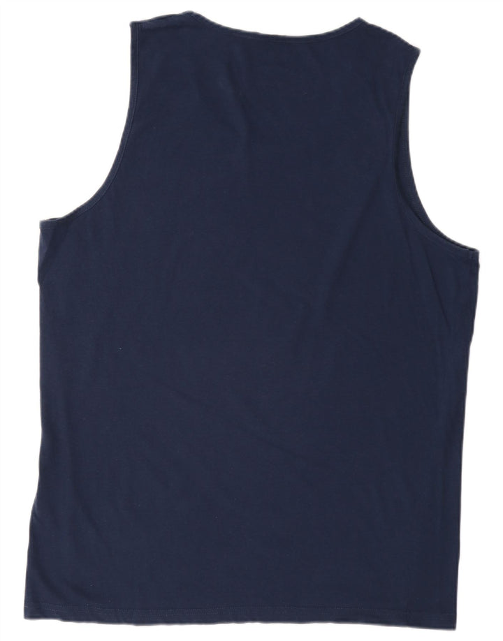 Carrera Mens Colete Top Grande Algodão Azul Marinho