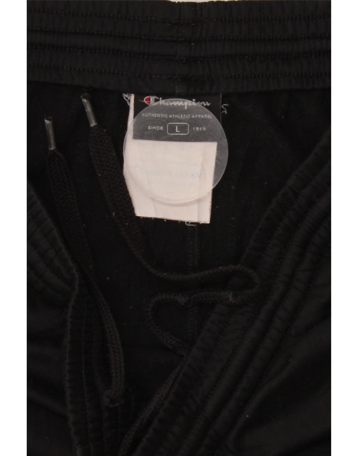 CHAMPION Mens Tracksuit Trousers Large  Black Polyester