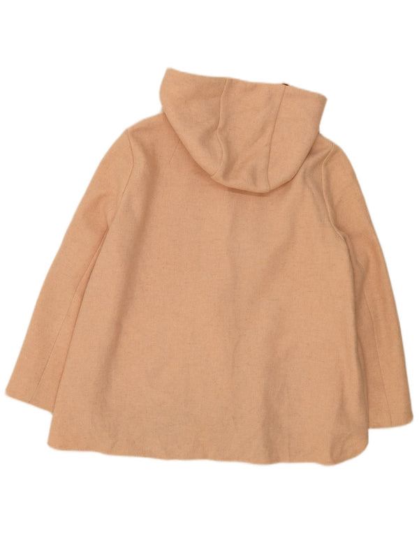 Zara Mujer Abrigo Con Capucha ES 40 XL Lana Beige