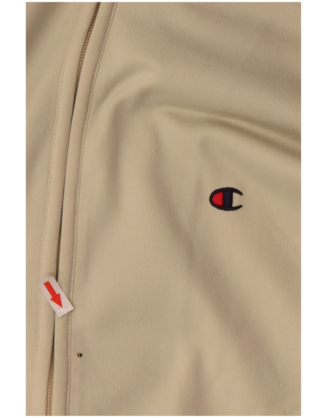 Champion Mens Loose Fit Tracksuit Top Jacket Medium Beige Polyester