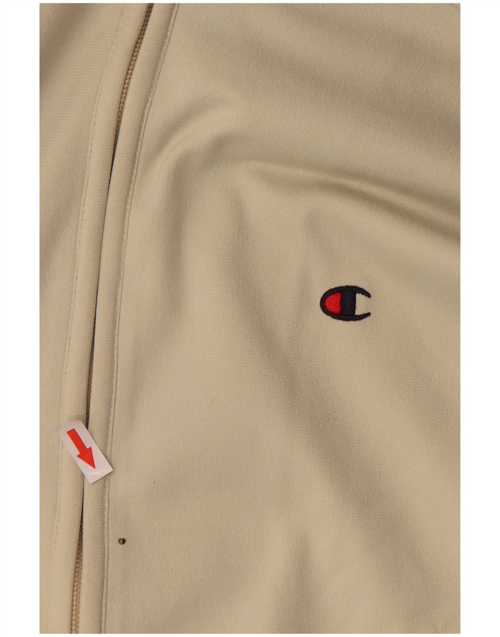 Champion Mens Loose Fit Tracksuit Top Jacket Medium Beige Polyester