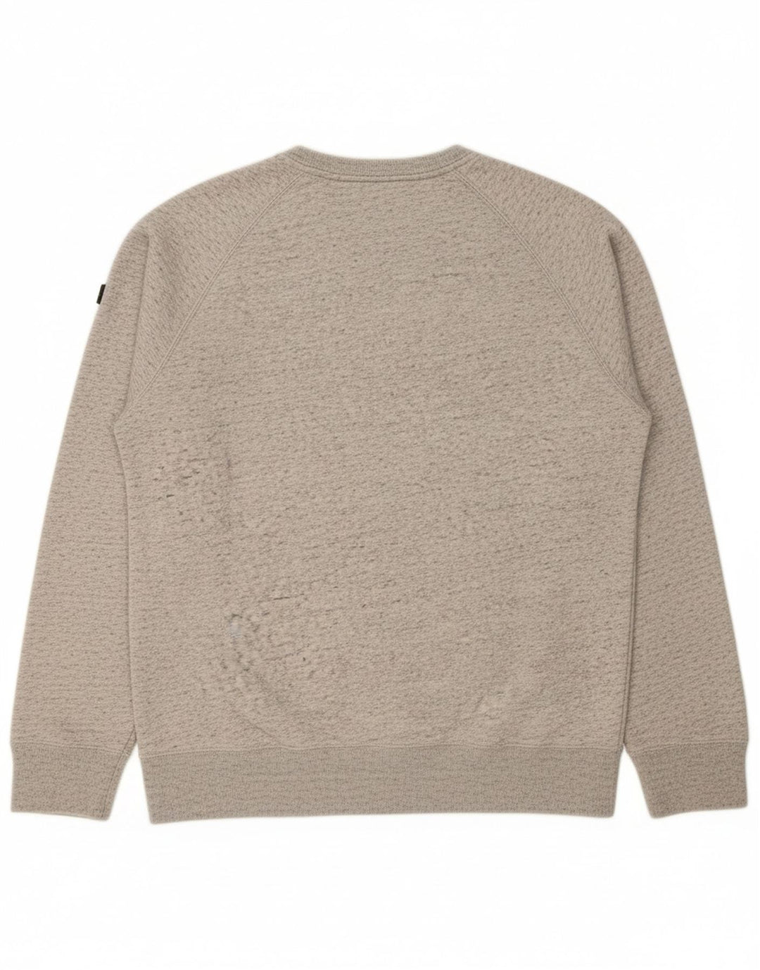 HOLLISTER Mens Graphic Sweatshirt Jumper Medium Grey Flecked Cotton