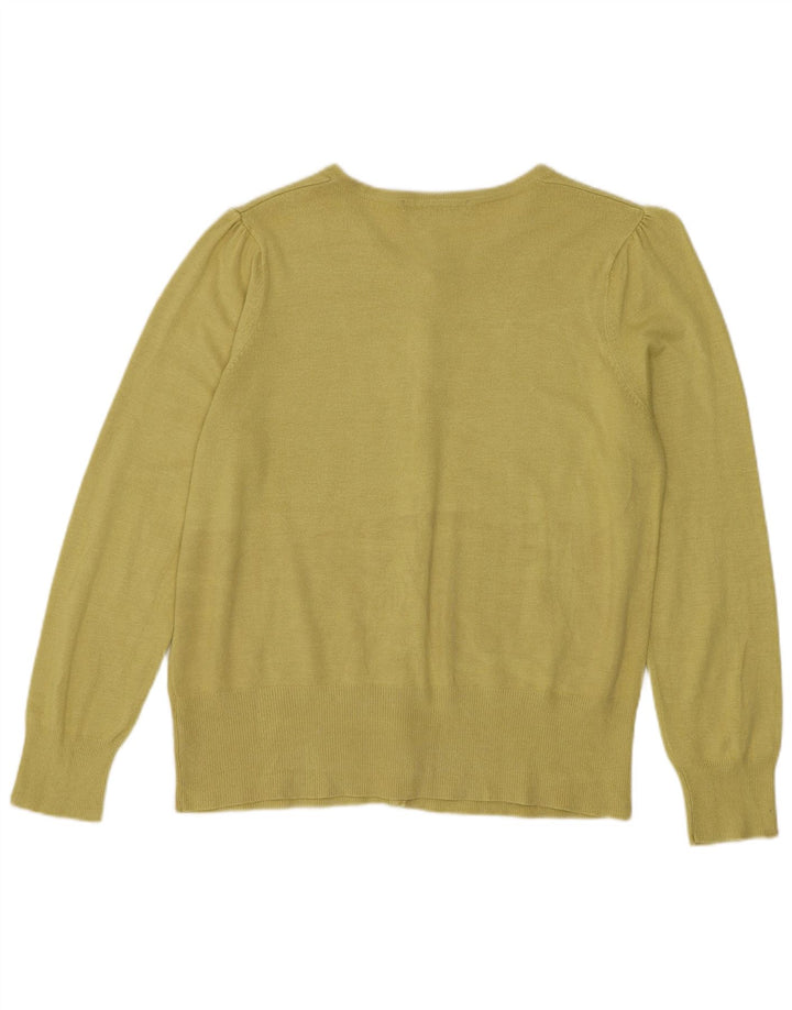 Marks & Spencer Womens Cardigan Sweater UK 14 Medium Green