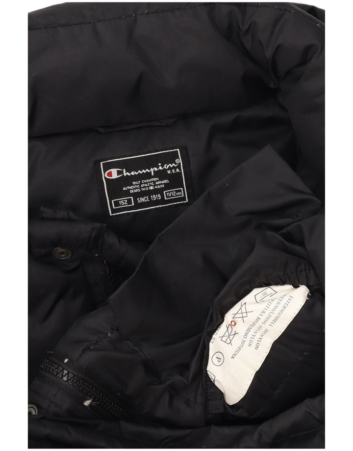 CHAMPION Veste matelassée à capuche garçon 11-12 ans Noir Polyester