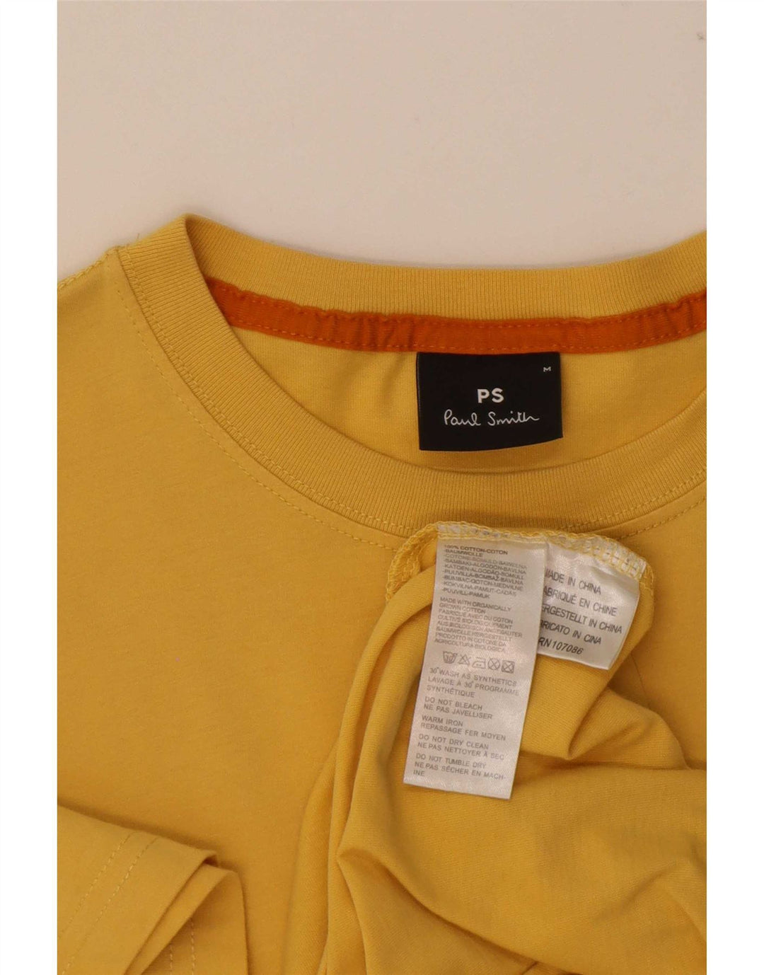 Męska koszulka Paul Smith Top, średnia żółta bawełna