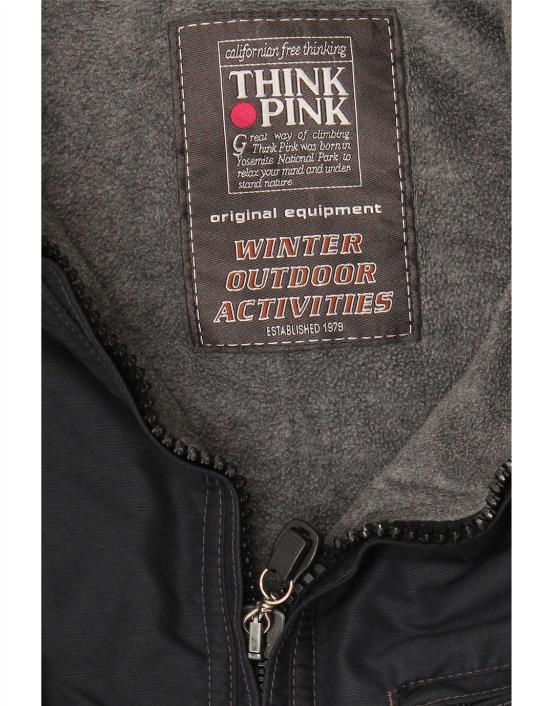 Think Pink Mens Bomber Windbreaker Jacket UK 42 XL Navy Blue