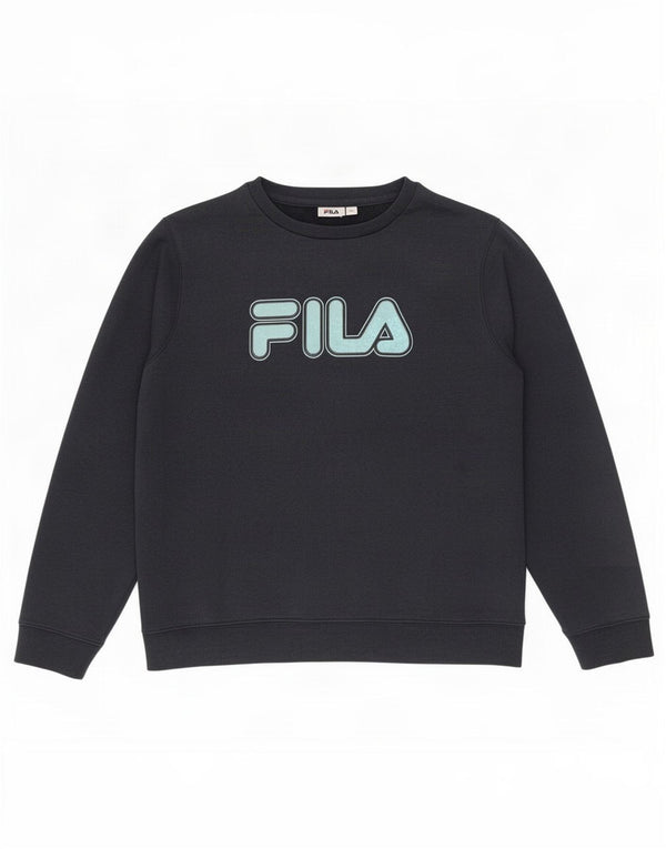 Felpa grafica da donna Fila Jumper UK 16 Large Blu Navy Poliestere