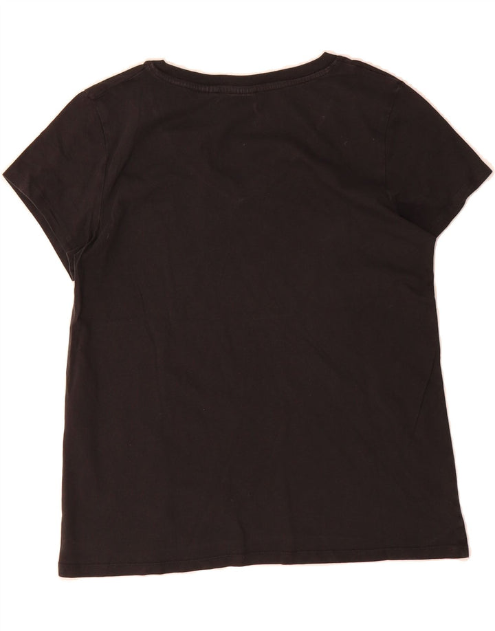 LEVI'S Womens T-Shirt Top UK 14 Medium Black Vintage Levi's and Second-Hand Levi's from Messina Hembry 