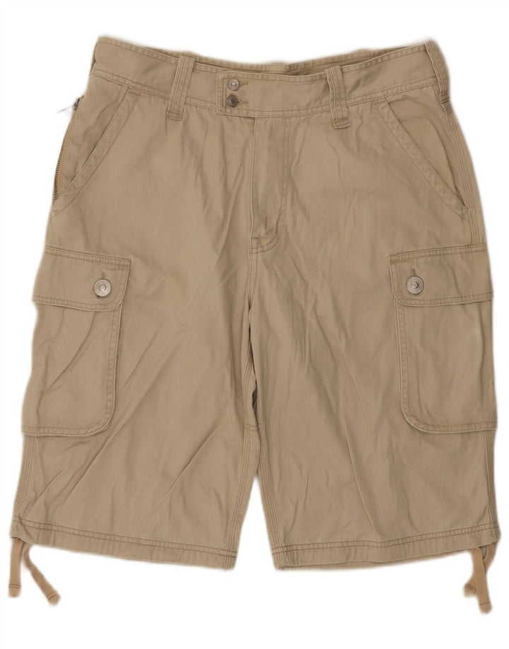 Benetton Herren Cargoshorts IT 48 Medium W36 Beige Baumwolle