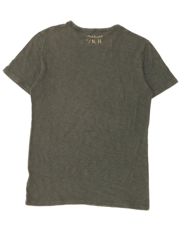 Timberland Mens Slim Fit Graphic T-Shirt Top Small Khaki Cotton