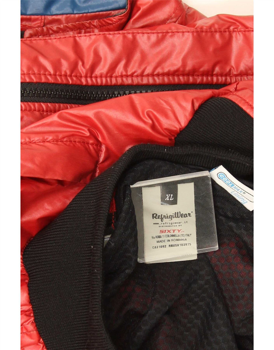 Refrigiwear Womens Rain Jacket UK 18 XL Red Colourblock