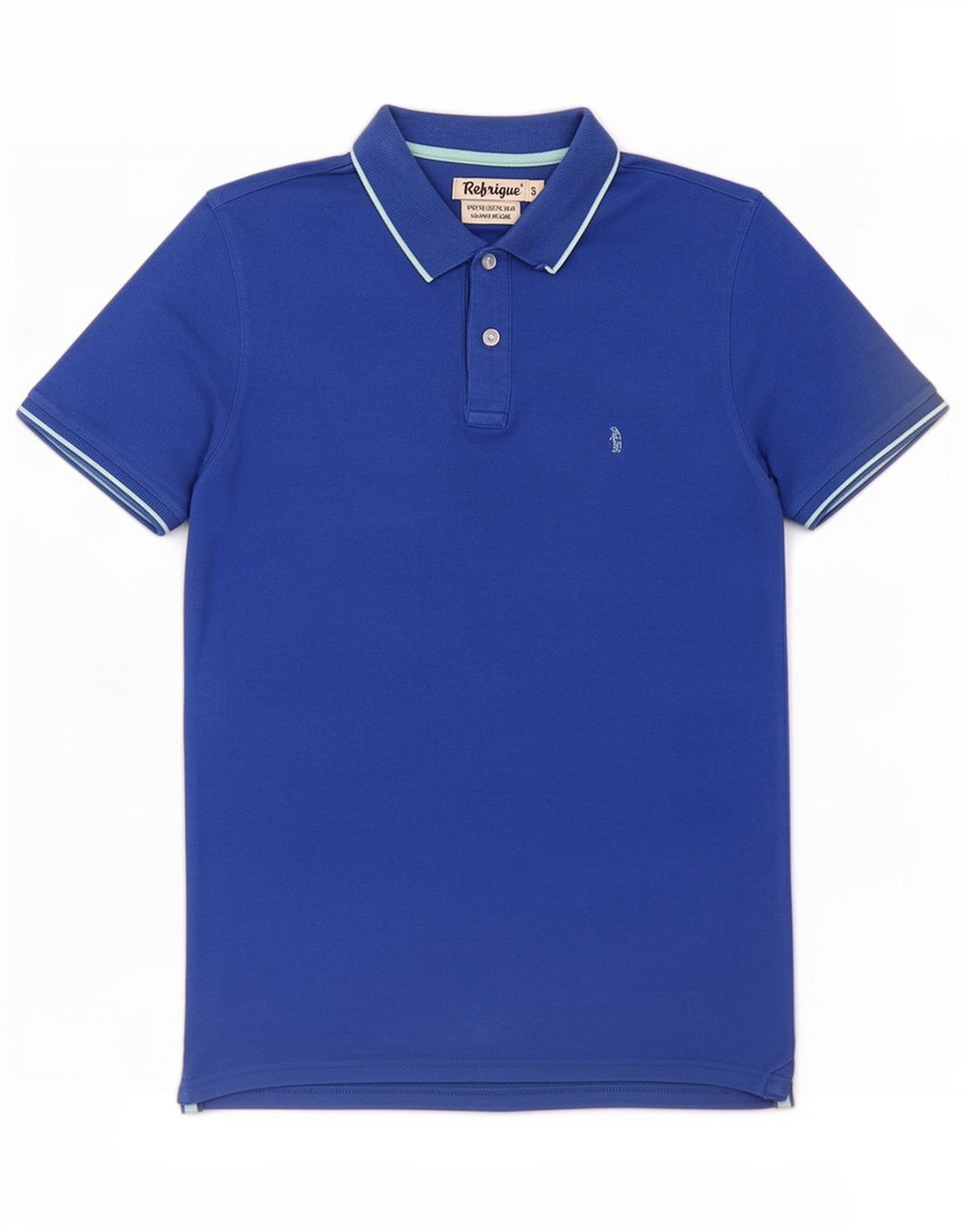 Refrigue Polo Hombre Pequeño Algodón Azul