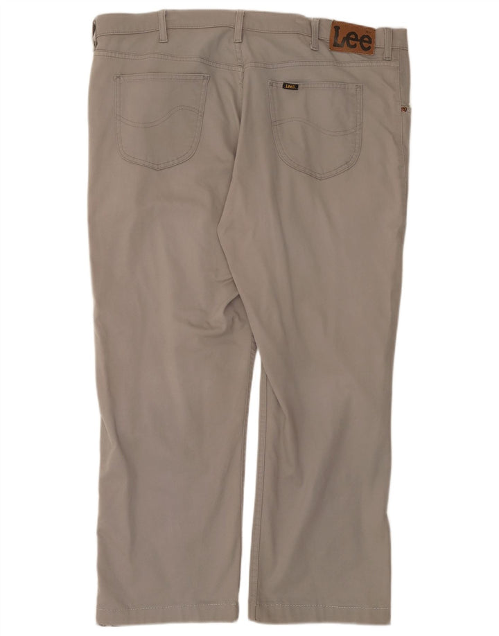 Lee Mens Straight Casual Trousers W40 L28 Grey