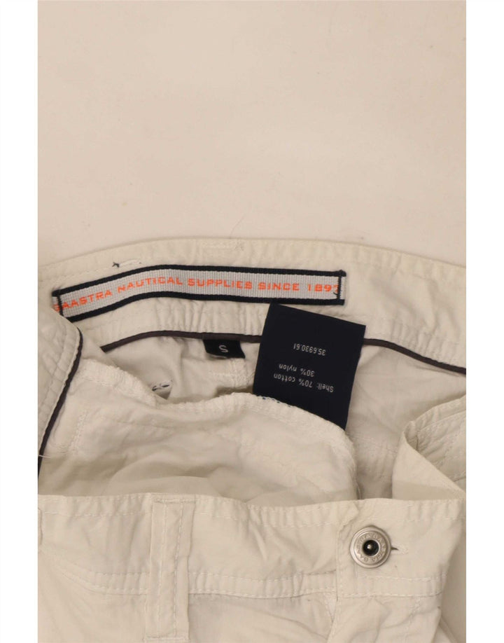 Gaastra Mens Graphic Cargo Shorts Small W29 White Cotton