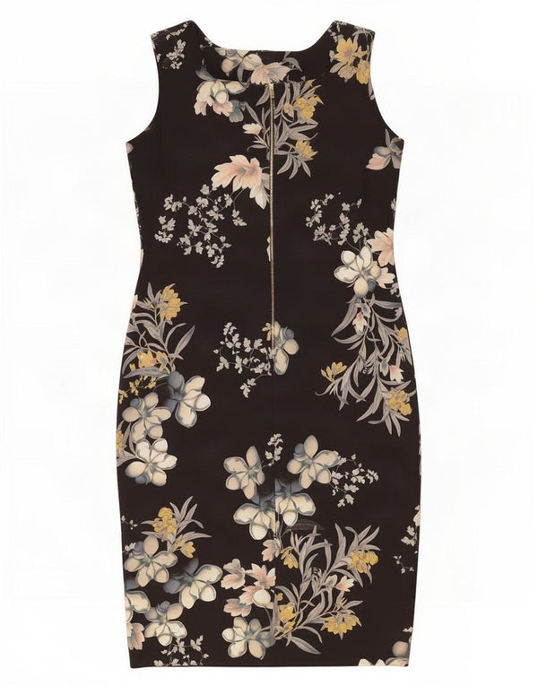 Rochie fără mâneci pentru femei Marks & Spencer UK 12 Medium Black Floral