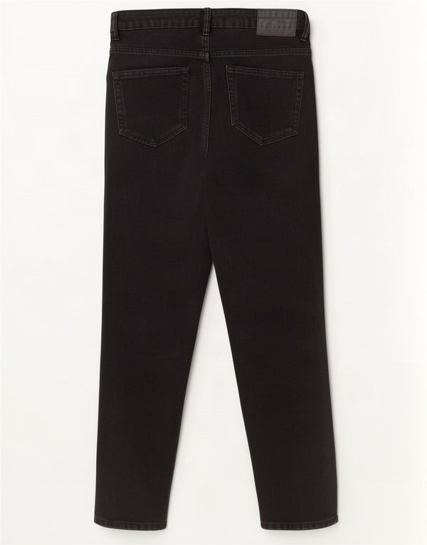 Zara γυναικείο ψηλό κωνικό τζιν EU 40 Medium W30 L27 μαύρο βαμβακερό