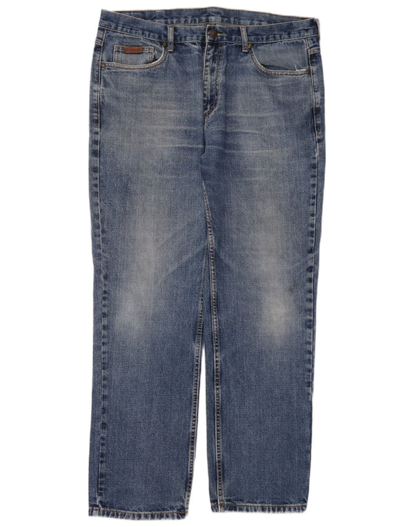 Farah Mens Straight Jeans W38 L32 Blue Cotton