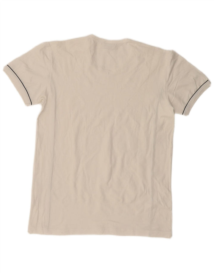 Fila Womens T-Shirt Top UK 14 Medium White Cotton