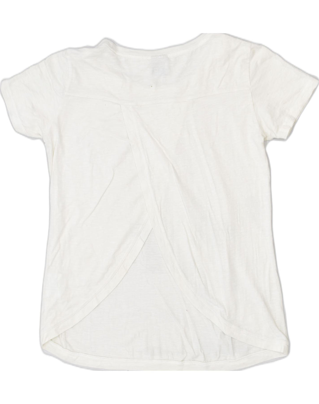 CHAMPION Womens Graphic Blouse Top UK 14 Large White Cotton | Vintage | Thrift | Second-Hand | Used Clothing | Messina Hembry 