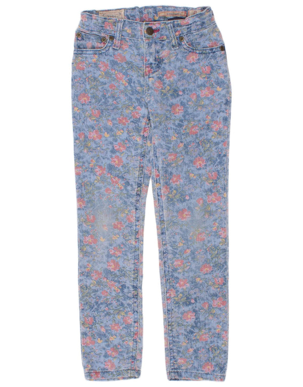 Polo Ralph Lauren Jeans skinny BOWERY per ragazze 5-6 anni in cotone floreale blu