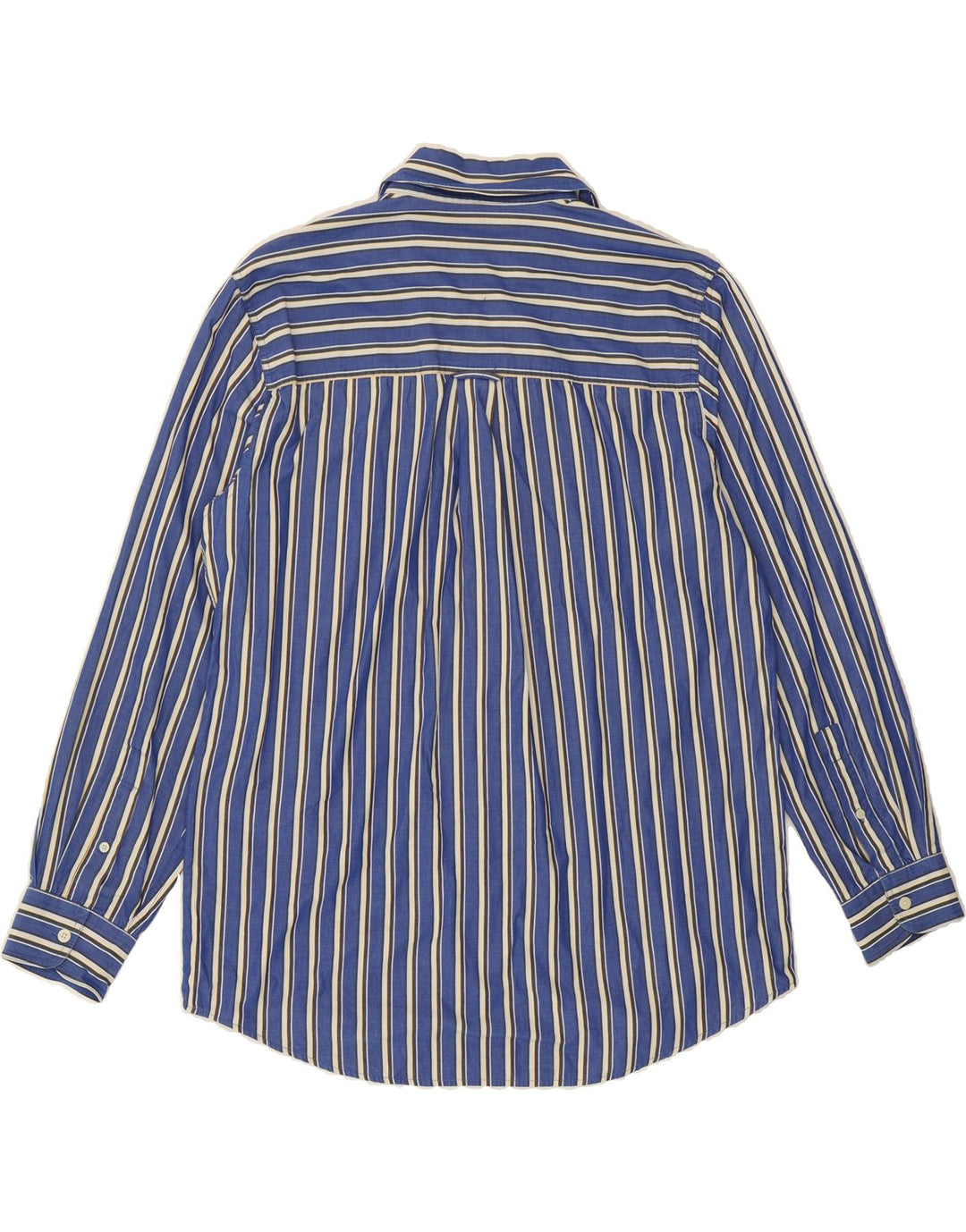CHAPS Mens Shirt Medium Blue Striped Cotton Vintage Chaps and Second-Hand Chaps from Messina Hembry 
