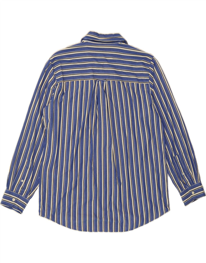 CHAPS Mens Shirt Medium Blue Striped Cotton Vintage Chaps and Second-Hand Chaps from Messina Hembry 