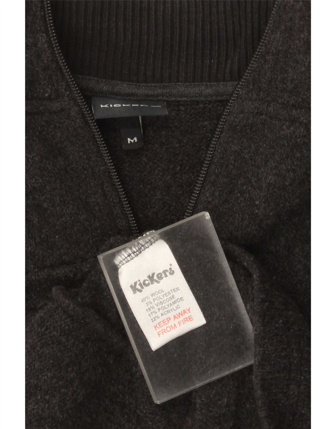 Kickers Womens Cardigan Sweater UK 14 Medium Grey Wool
