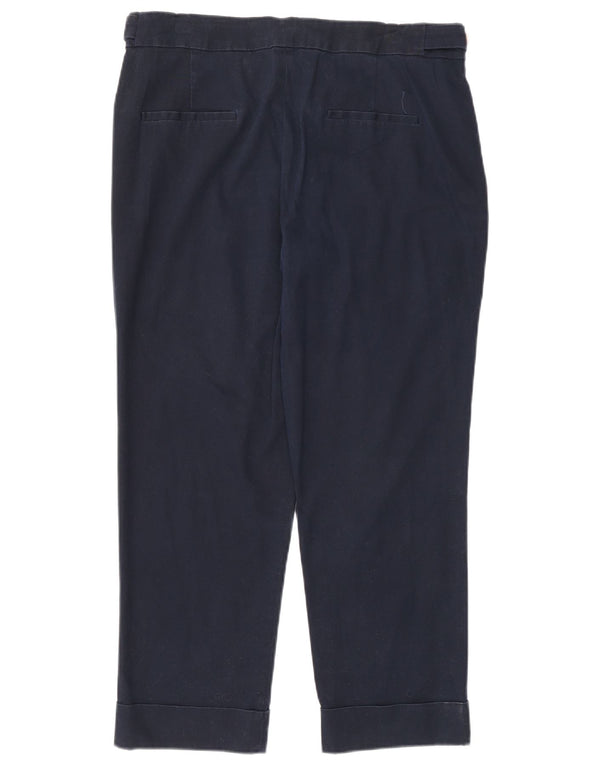 Zara Womens Tapered Chino Trousers Medium W28 L24 Navy Blue Cotton