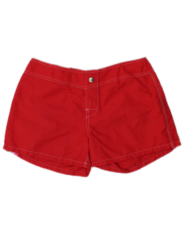 Sundek Damen Badeshorts UK 8 Small Rot gestreiftes Nylon