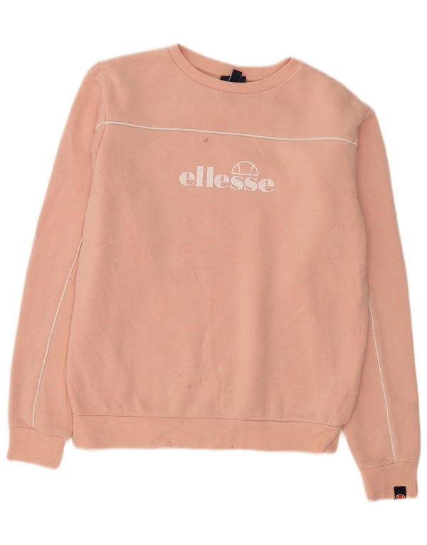 Ellesse Sweat-shirt surdimensionné graphique pour femme UK 10 Small Orange
