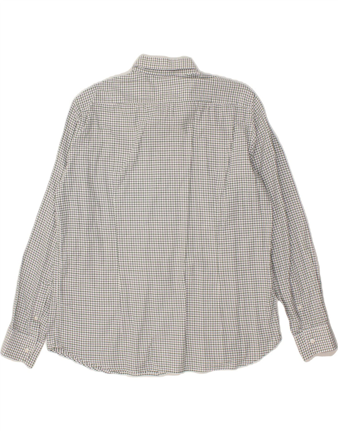 MAZZONETTO Mens Shirt 2XL White Check Vintage Mazzonetto and Second-Hand Mazzonetto from Messina Hembry 
