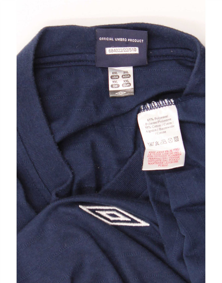 T-shirt da uomo Umbro Top 2XL poliestere blu navy