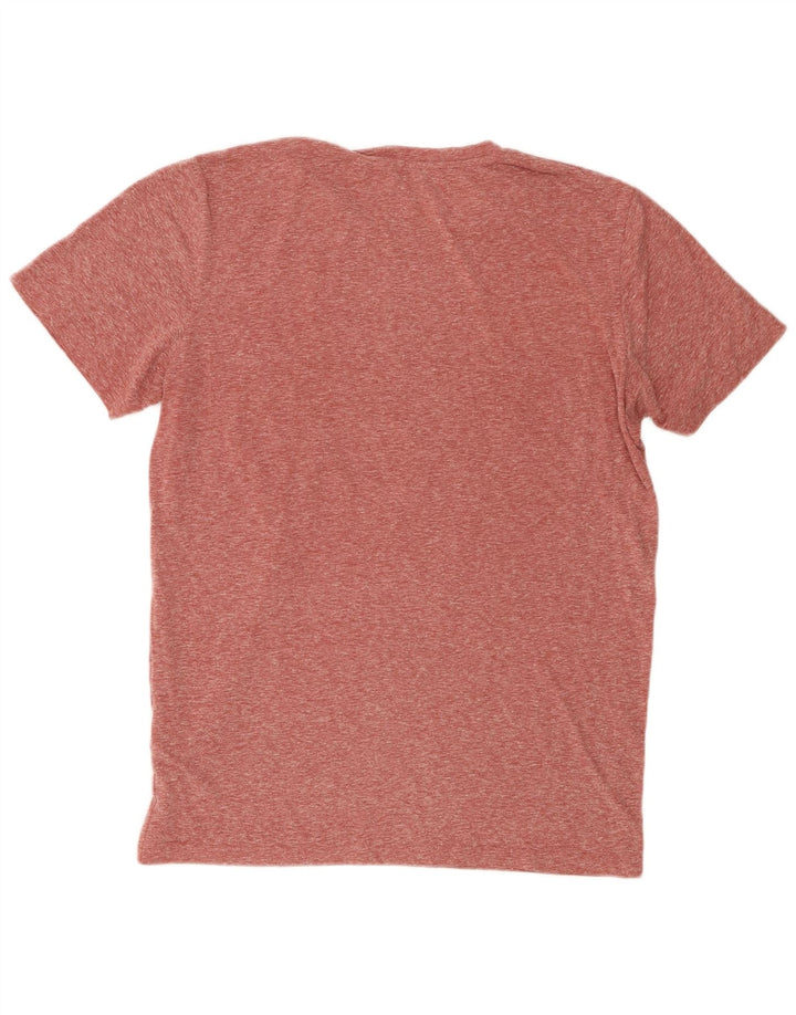 Jack & Jones Herre grafisk T-shirt Top Large Maroon Flecked Polyester