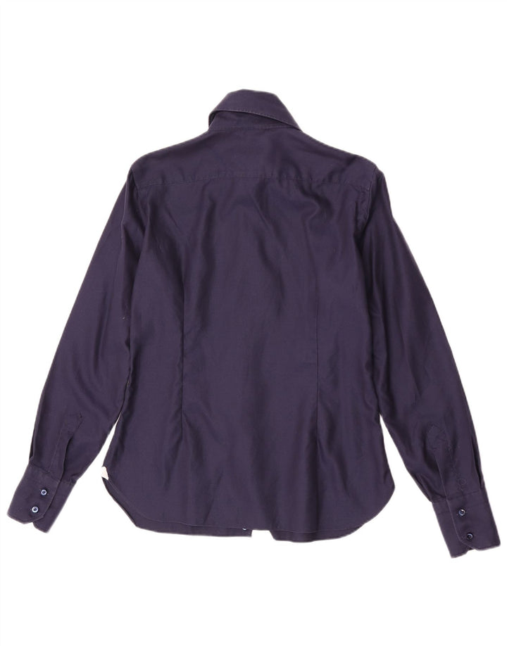 Barba Damen-Hemd IT 44 Medium Marineblau aus Baumwolle