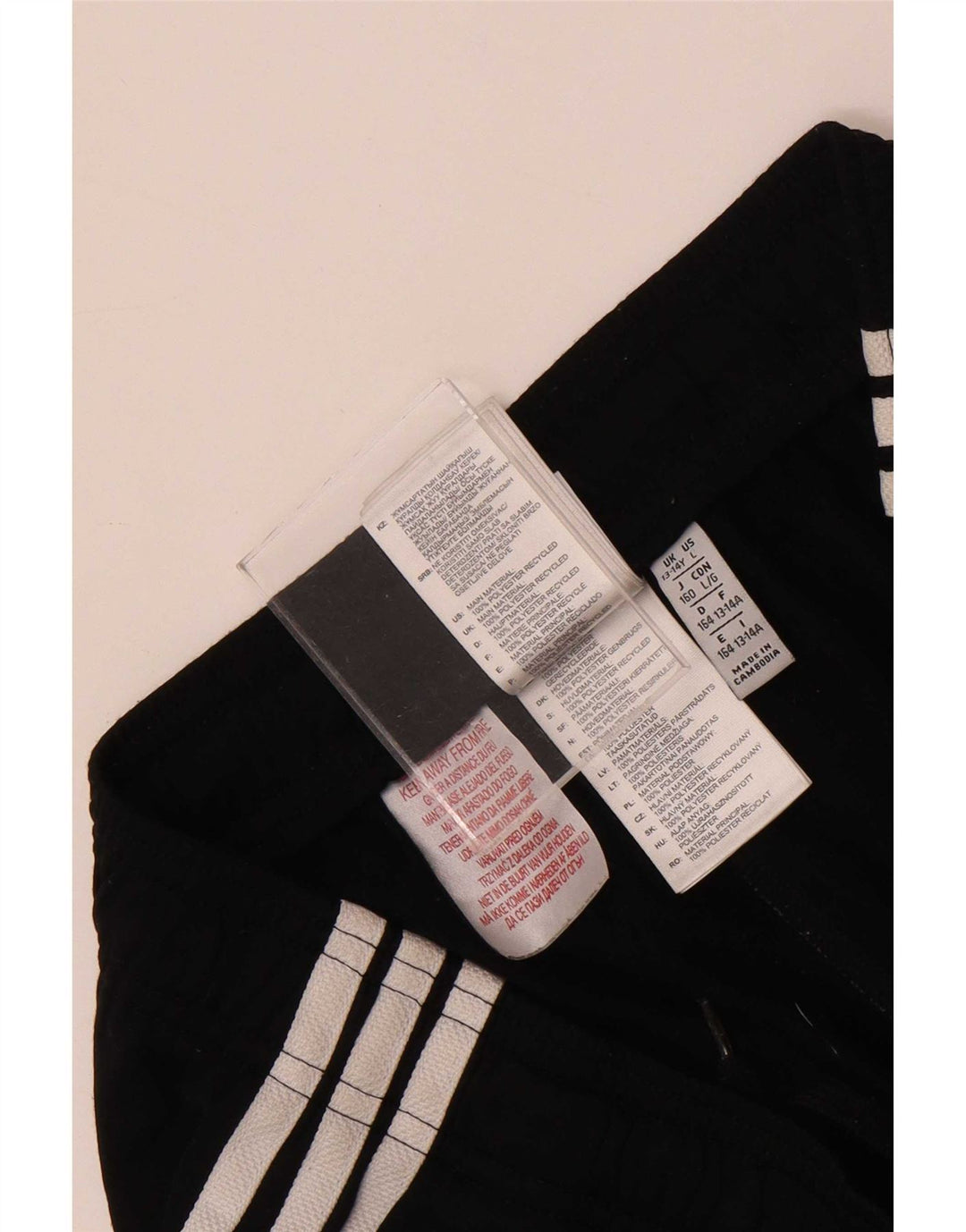 Adidas Boys Sport Shorts 13-14 Years Black Polyester