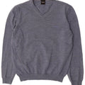 HUGO BOSS Mens V-Neck Jumper Sweater Large Blue