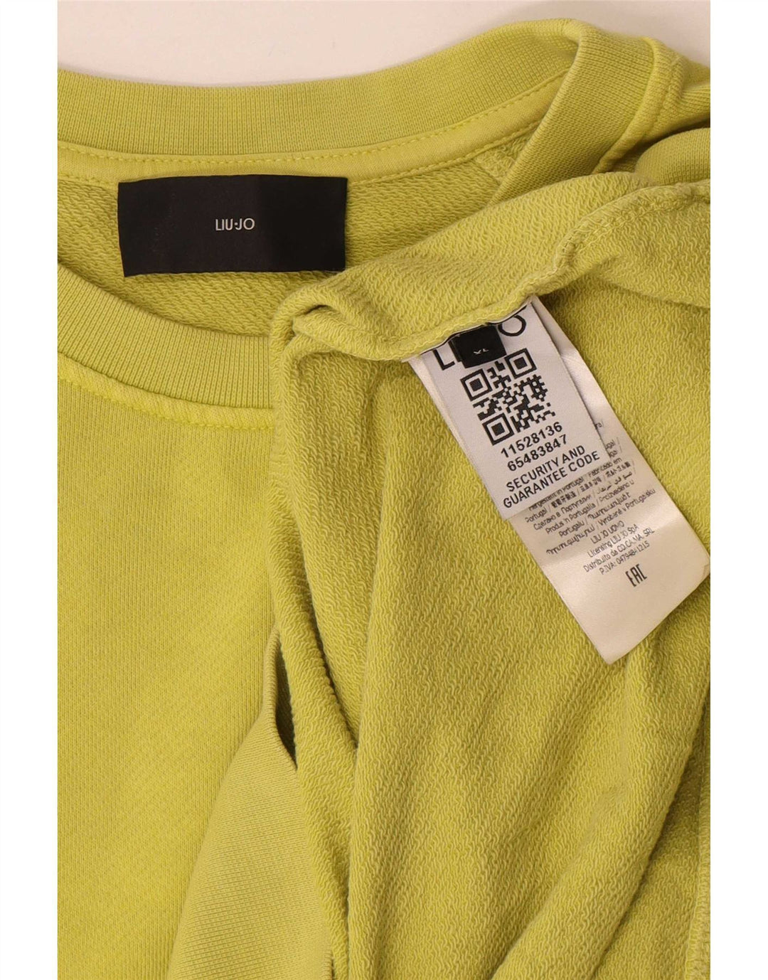 Liu Jo Mens Sweatshirt Jumper XL Yellow Cotton