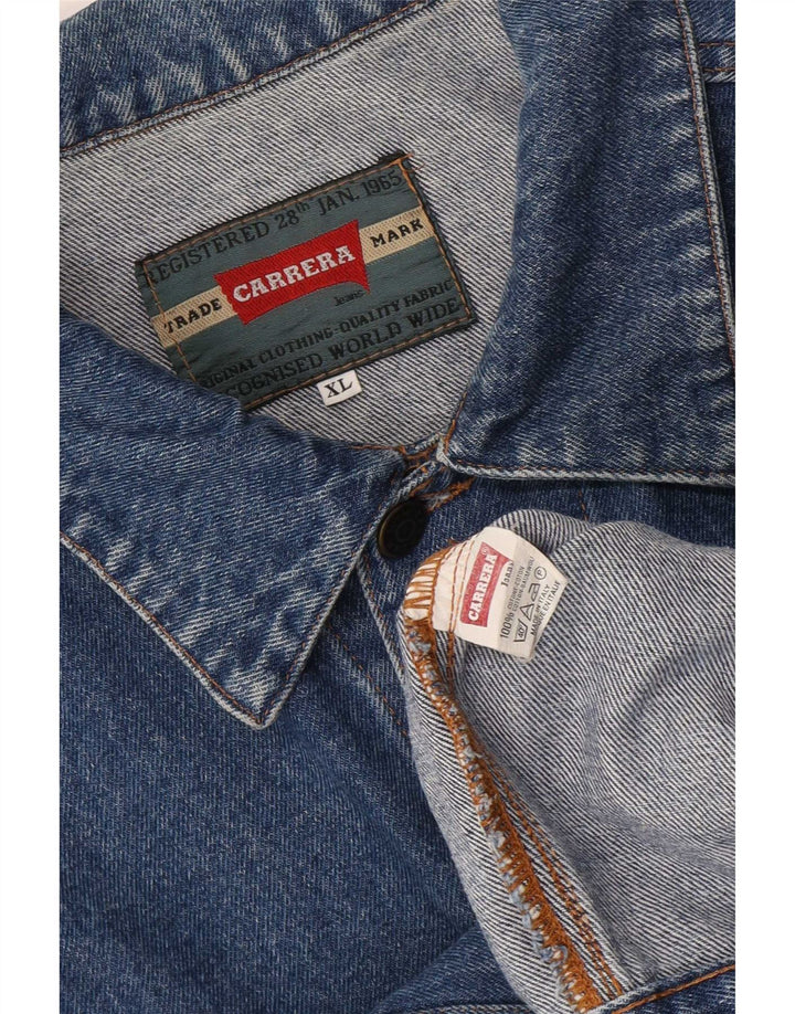 Carrera Mens Denim Jacket UK 42 XL Blue Cotton