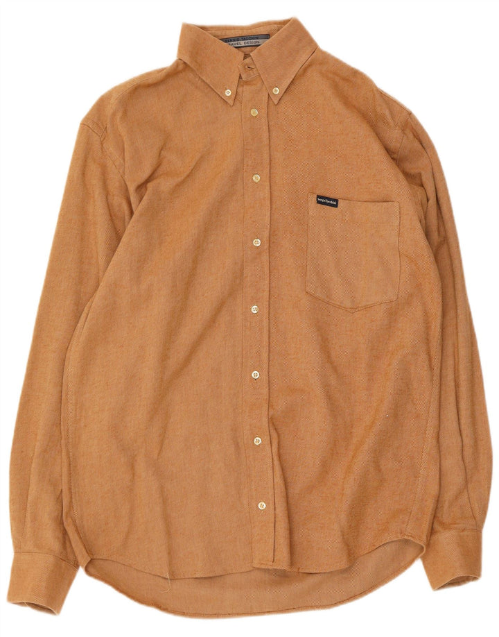 SERGIO TACCHINI Herren Flanellhemd mittelbeige Baumwolle