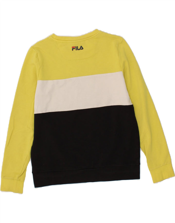 FILA Womens Graphic Sweatshirt Jumper UK 10 Small Multicoloured Vintage Fila and Second-Hand Fila from Messina Hembry 
