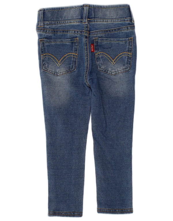 Джинсы-джеггинсы скинни Levi's для маленьких девочек 18–24 месяцев W18 L13, синий хлопок