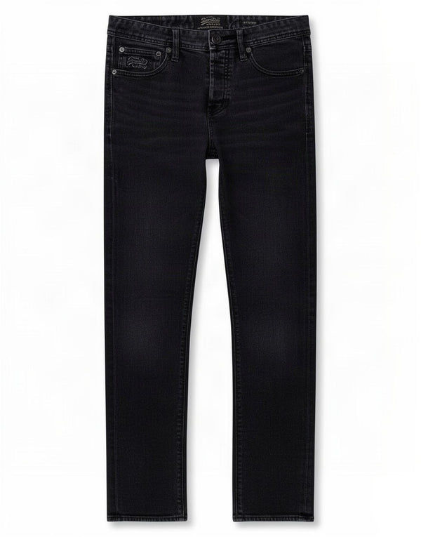 Jeans da uomo slim fit invecchiati Superdry W32 L32 cotone nero