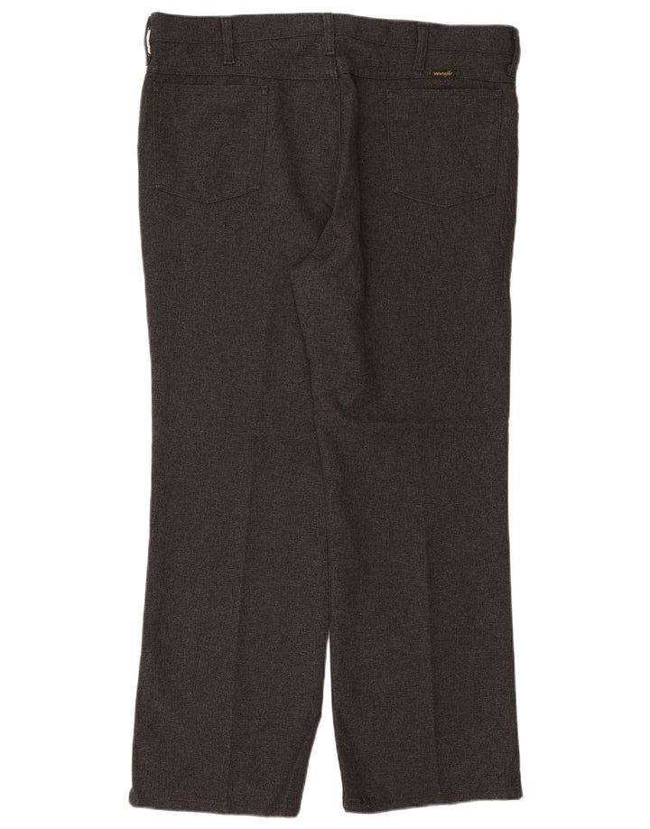 WRANGLER Mens Straight Casual Trousers W40 L29 Grey Polyester