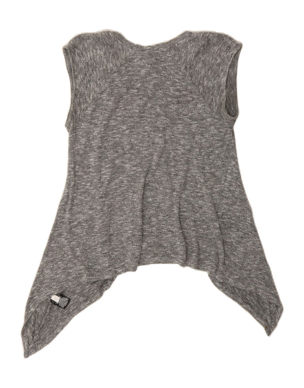 MOSSIMO Womens Tunic Top UK 14 Large Grey Flecked Rayon