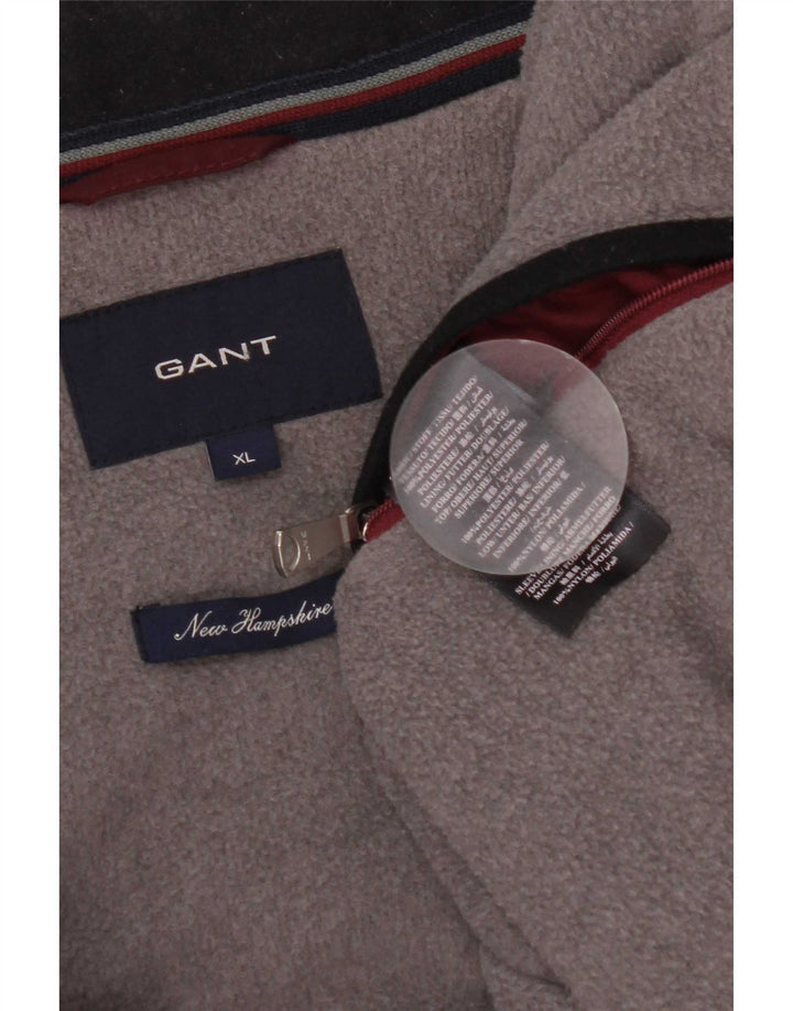 Gant Herre Bomber Windbreaker Jacket UK 42 XL Burgundy Polyester