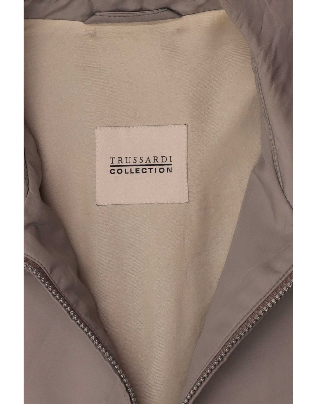 Trussardi Mens Bomber Jacket IT 52 XL Grey Polyester Classic