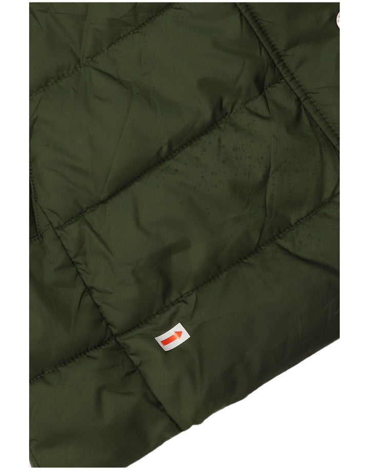 BARBOUR Womens Hooded Padded Jacket UK 10 Small Green Polyester