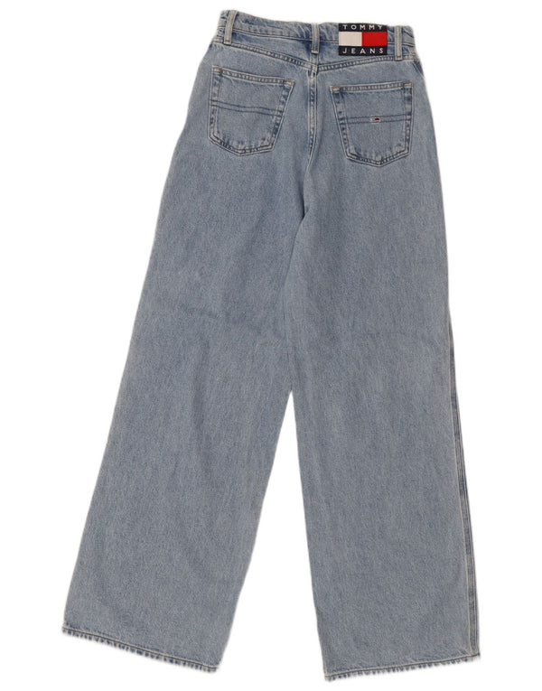 Tommy Hilfiger Womens High Waist Wide Leg Jeans W24 L30 Blue Cotton