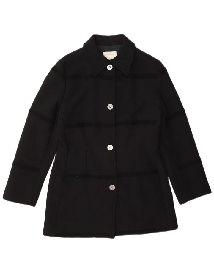 Jaqueta blazer feminina Caractere com 4 botões Reino Unido 12 lã preta média