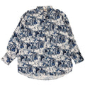 VINTAGE Mens Abstract Pattern Shirt XL Blue